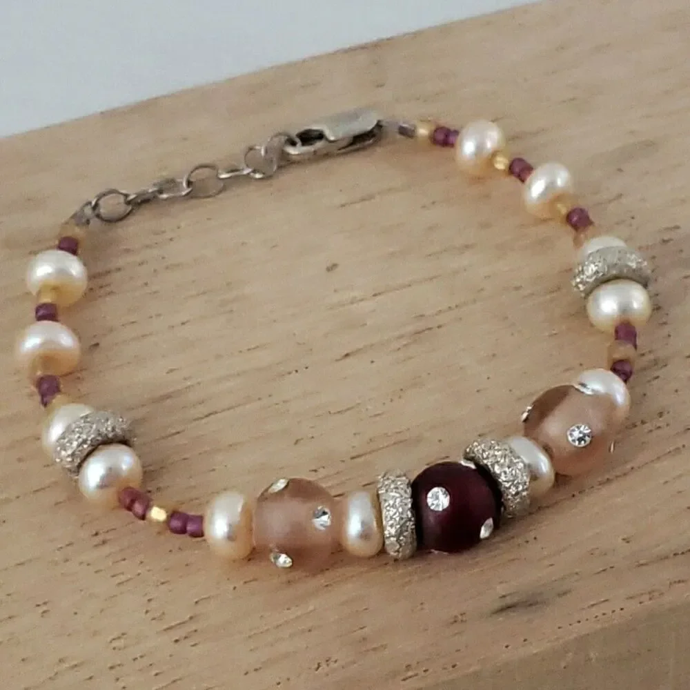 Luxe Glass Bead & Faux Pearl  7